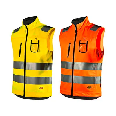 Gilet alta visibilità giallo e arancione